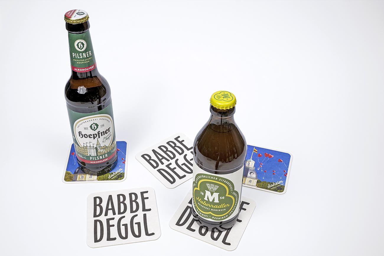 Original BABBEDEGGL mit Moninger Naturradler und Hoepfner Pilsner