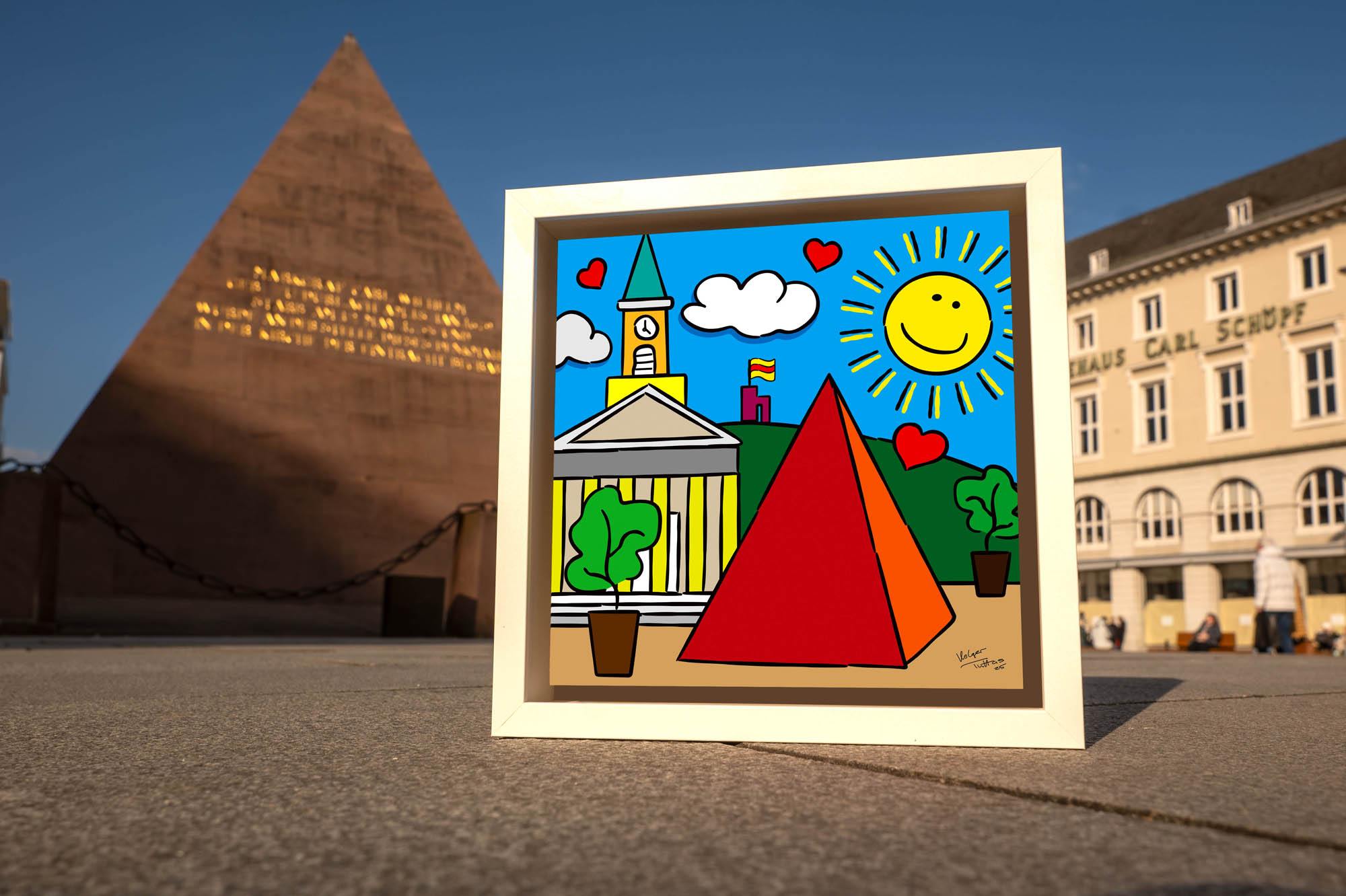 Pop Art Bild Karlsruhe Pyramide Marktplatz